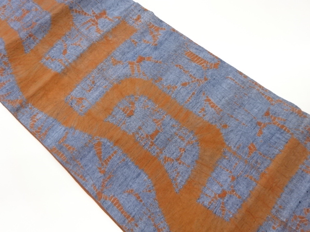 JAPANESE NAGOYA OBI / TSUMUGI / SHIBORI / ABSTRACT